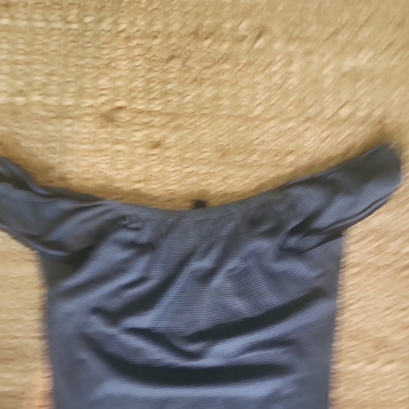 Blue Off-Shoulder Cap Sleeve Bodycon Mini Dress - Picture 3 of 6